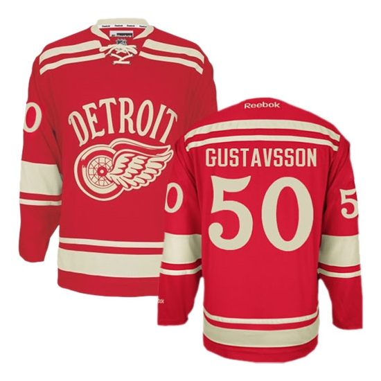 Jonas Gustavsson Detroit Red Wings Authentic 2014 Winter Classic Reebok Jersey - Red
