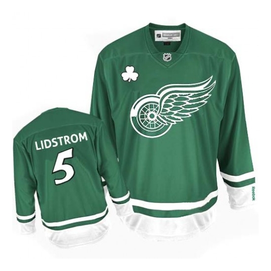 Nicklas Lidstrom Detroit Red Wings Youth Authentic St Patty's Day Reebok Jersey - Green
