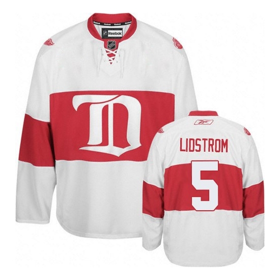 Nicklas Lidstrom Detroit Red Wings Youth Premier Third Reebok Jersey - White
