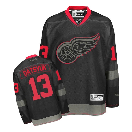 Pavel Datsyuk Detroit Red Wings Authentic Reebok Jersey - Black Ice