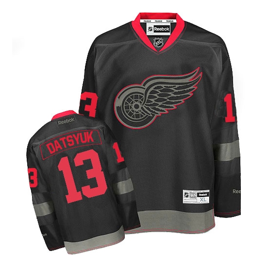 Pavel Datsyuk Detroit Red Wings Premier Reebok Jersey - Black Ice