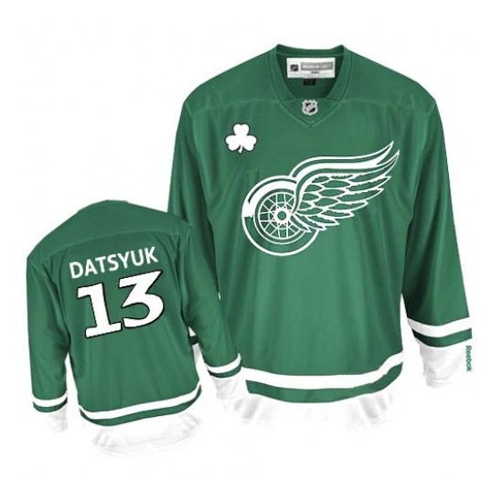 Pavel Datsyuk Detroit Red Wings Youth Authentic St Patty's Day Reebok Jersey - Green