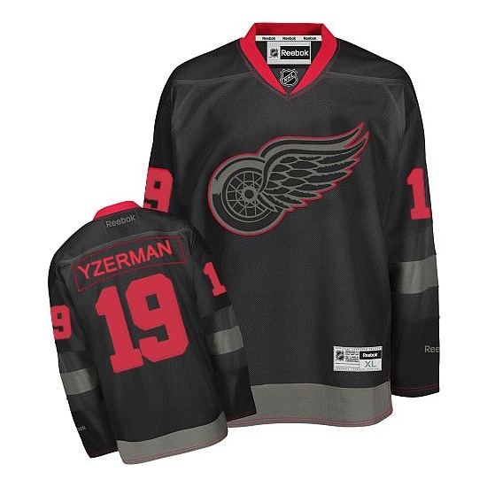 Steve Yzerman Detroit Red Wings Premier Reebok Jersey - Black Ice