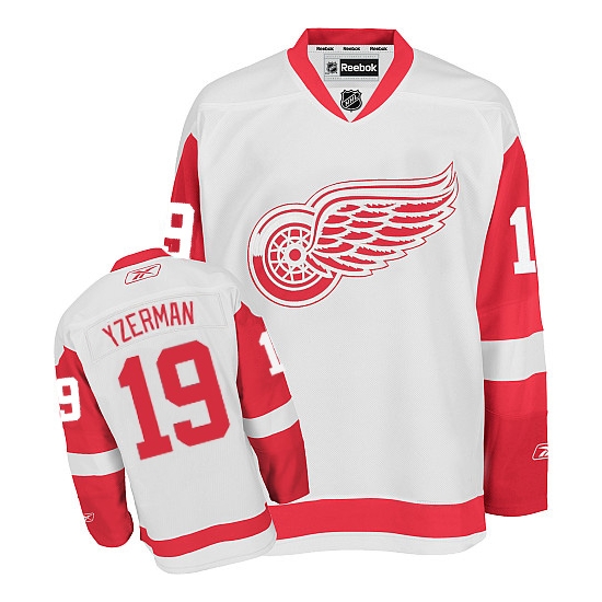 Steve Yzerman Detroit Red Wings Youth Authentic Away Reebok Jersey - White