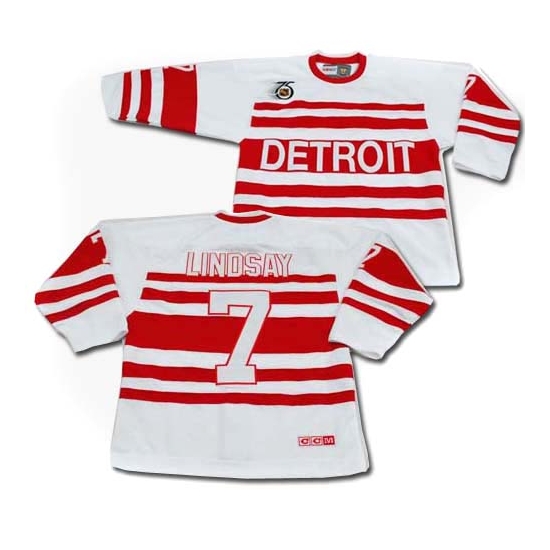 Ted Lindsay Detroit Red Wings Authentic Throwback CCM Jersey - White