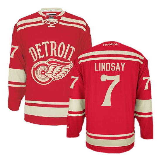 Ted Lindsay Detroit Red Wings Authentic 2014 Winter Classic Reebok Jersey - Red