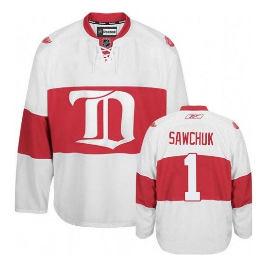 Terry Sawchuk Detroit Red Wings Authentic Third Reebok Jersey - White
