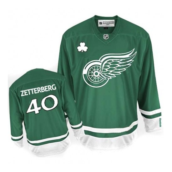 Henrik Zetterberg Detroit Red Wings Authentic St Patty's Day Reebok Jersey - Green