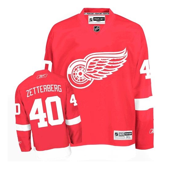 Henrik Zetterberg Detroit Red Wings Youth Authentic Home Reebok Jersey - Red