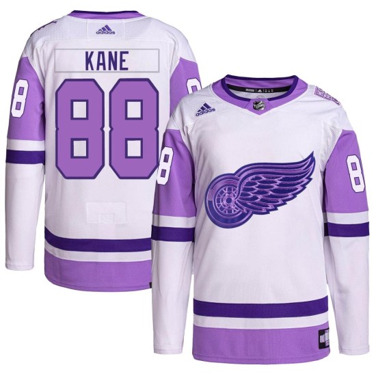Patrick Kane Detroit Red Wings Youth Authentic Hockey Fights Cancer Primegreen Adidas Jersey - White/Purple