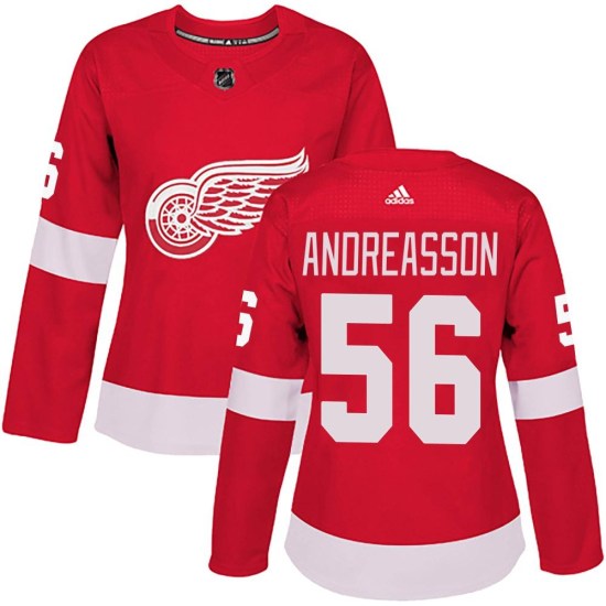 Pontus Andreasson Detroit Red Wings Women's Authentic Home Adidas Jersey - Red