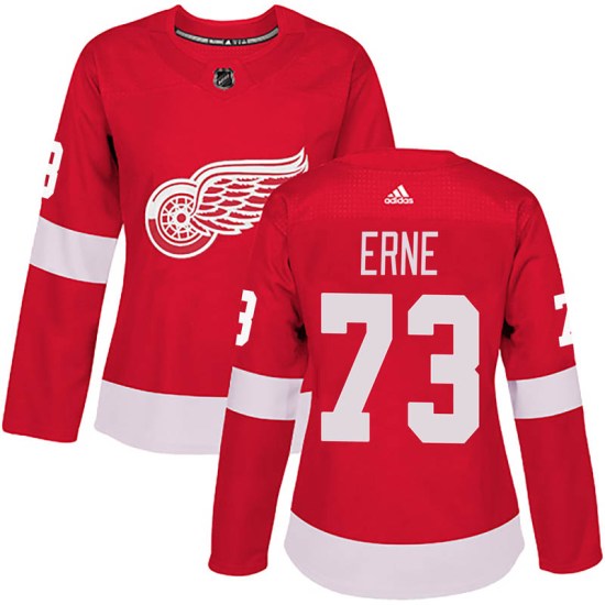 Adam Erne Detroit Red Wings Women's Authentic Home Adidas Jersey - Red