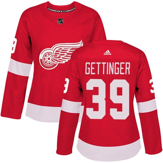 Tim Gettinger Detroit Red Wings Women's Authentic Home Adidas Jersey - Red