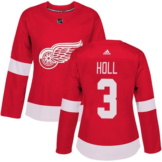 Justin Holl Detroit Red Wings Women's Authentic Home Adidas Jersey - Red