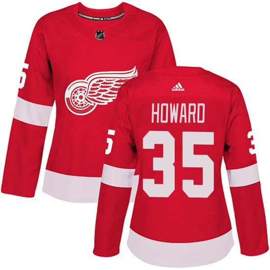 Jimmy Howard Detroit Red Wings Women's Authentic Home Adidas Jersey - Red