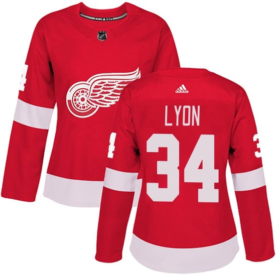 Alex Lyon Detroit Red Wings Women's Authentic Home Adidas Jersey - Red