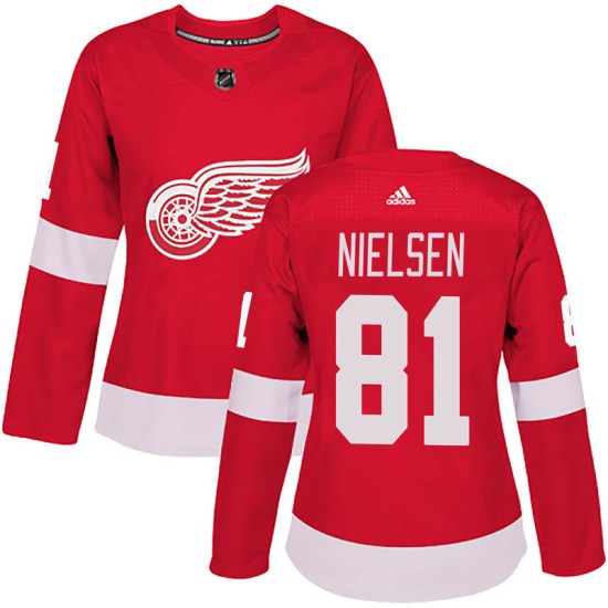 Frans Nielsen Detroit Red Wings Women's Authentic Home Adidas Jersey - Red