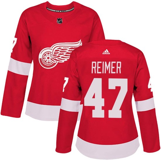 James Reimer Detroit Red Wings Women's Authentic Home Adidas Jersey - Red