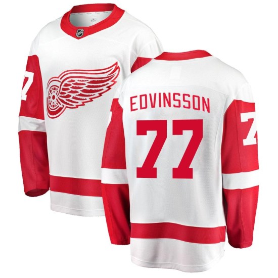 Simon Edvinsson Detroit Red Wings Breakaway Away Fanatics Branded Jersey - White
