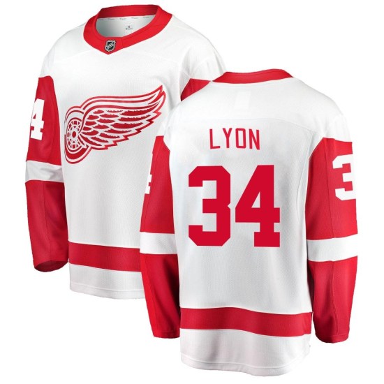Alex Lyon Detroit Red Wings Breakaway Away Fanatics Branded Jersey - White