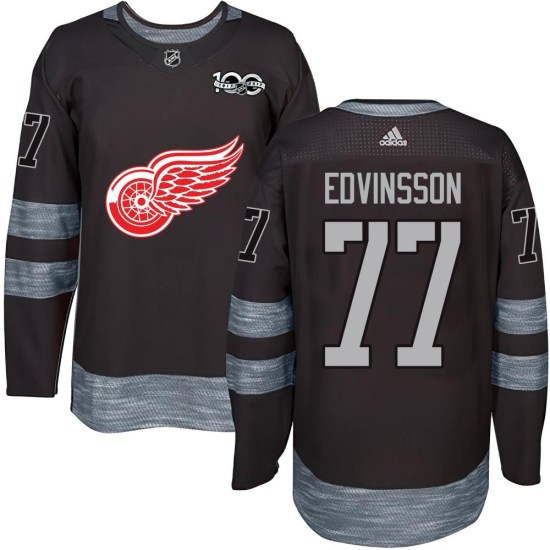 Simon Edvinsson Detroit Red Wings Authentic 1917-2017 100th Anniversary Jersey - Black