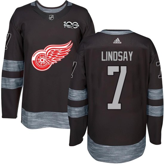 Ted Lindsay Detroit Red Wings Authentic 1917-2017 100th Anniversary Jersey - Black