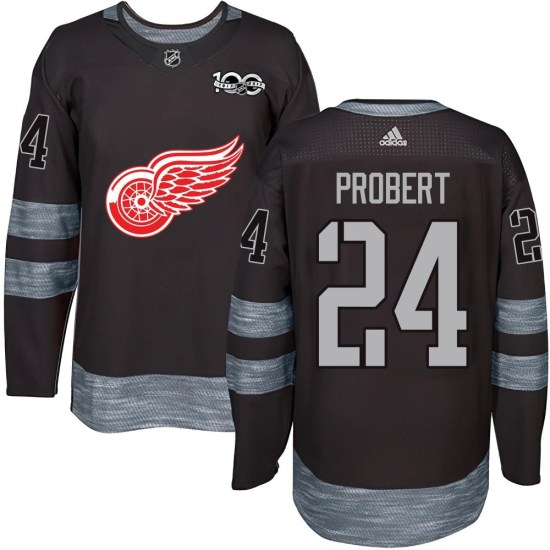 Bob Probert Detroit Red Wings Authentic 1917-2017 100th Anniversary Jersey - Black