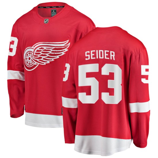 Moritz Seider Detroit Red Wings Breakaway Home Fanatics Branded Jersey - Red