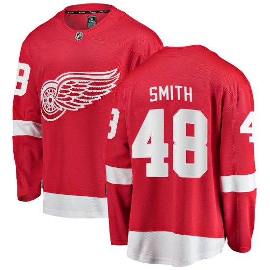 Givani Smith Detroit Red Wings Breakaway Home Fanatics Branded Jersey - Red