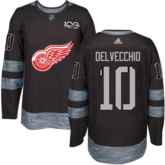 Alex Delvecchio Detroit Red Wings Youth Authentic 1917-2017 100th Anniversary Jersey - Black