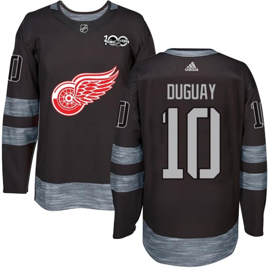 Ron Duguay Detroit Red Wings Youth Authentic 1917-2017 100th Anniversary Jersey - Black