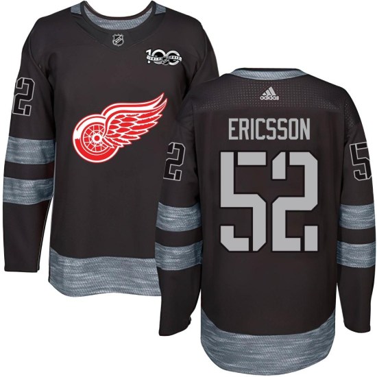 Jonathan Ericsson Detroit Red Wings Youth Authentic 1917-2017 100th Anniversary Jersey - Black