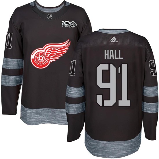 Curtis Hall Detroit Red Wings Youth Authentic 1917-2017 100th Anniversary Jersey - Black