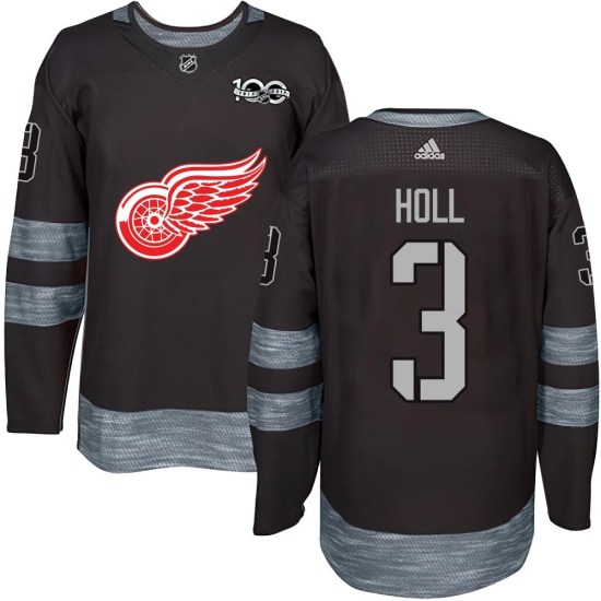 Justin Holl Detroit Red Wings Youth Authentic 1917-2017 100th Anniversary Jersey - Black