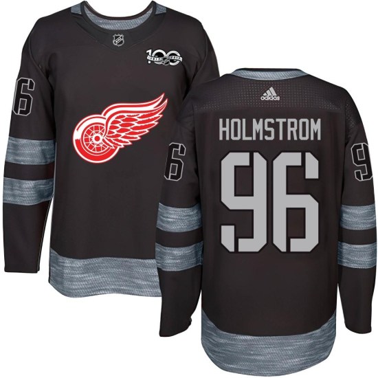 Tomas Holmstrom Detroit Red Wings Youth Authentic 1917-2017 100th Anniversary Jersey - Black