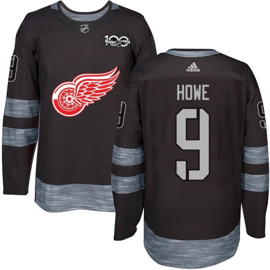 Gordie Howe Detroit Red Wings Youth Authentic 1917-2017 100th Anniversary Jersey - Black