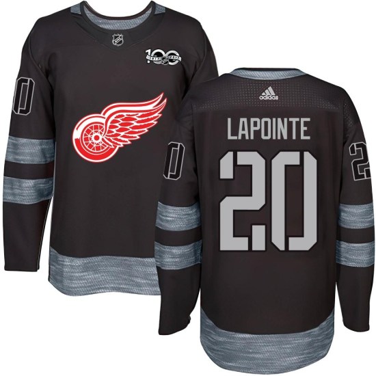 Martin Lapointe Detroit Red Wings Youth Authentic 1917-2017 100th Anniversary Jersey - Black