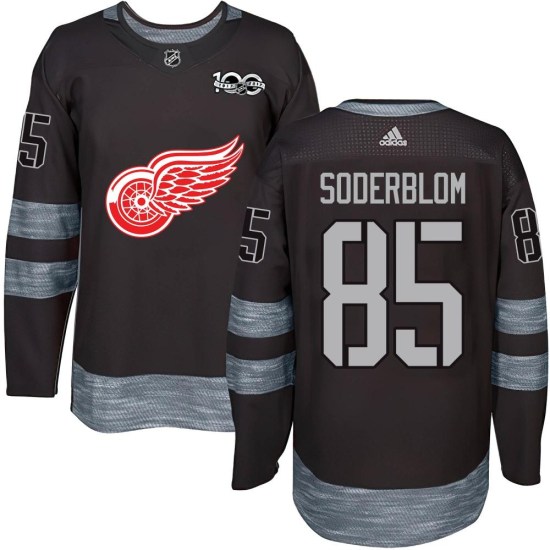 Elmer Soderblom Detroit Red Wings Youth Authentic 1917-2017 100th Anniversary Jersey - Black