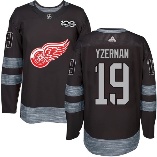 Steve Yzerman Detroit Red Wings Youth Authentic 1917-2017 100th Anniversary Jersey - Black