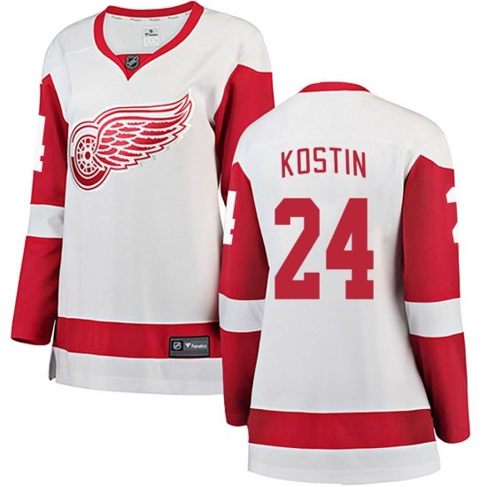 Klim Kostin Detroit Red Wings Women's Breakaway Away Fanatics Branded Jersey - White