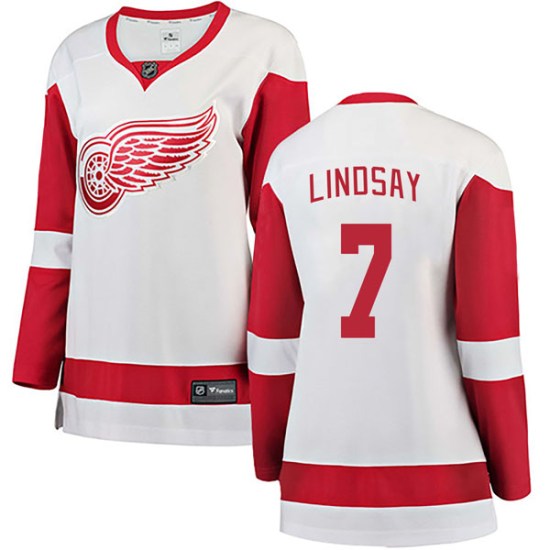 Ted Lindsay Detroit Red Wings Women's Breakaway Away Fanatics Branded Jersey - White