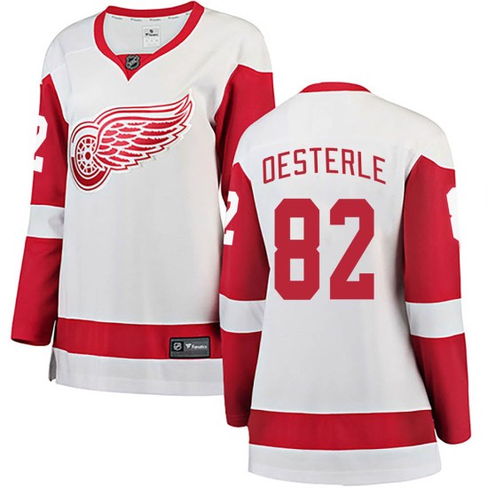 Jordan Oesterle Detroit Red Wings Women's Breakaway Away Fanatics Branded Jersey - White