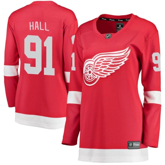 Curtis Hall Detroit Red Wings Women's Breakaway Home Fanatics Branded Jersey - Red
