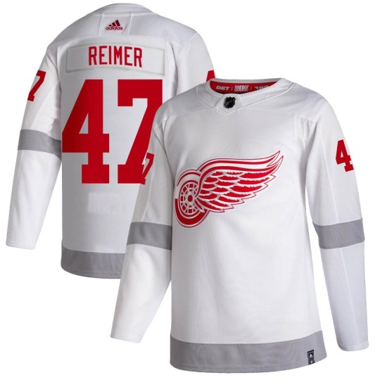 James Reimer Detroit Red Wings Authentic 2020/21 Reverse Retro Adidas Jersey - White