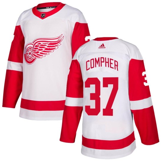 J.T. Compher Detroit Red Wings Youth Authentic Adidas Jersey - White