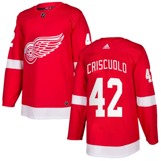 Kyle Criscuolo Detroit Red Wings Youth Authentic Home Adidas Jersey - Red
