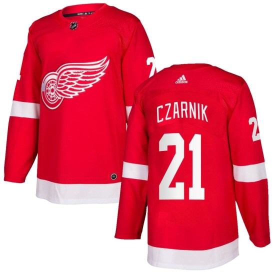 Austin Czarnik Detroit Red Wings Youth Authentic Home Adidas Jersey - Red