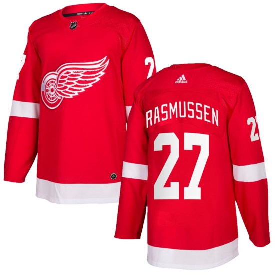 Michael Rasmussen Detroit Red Wings Youth Authentic Home Adidas Jersey - Red