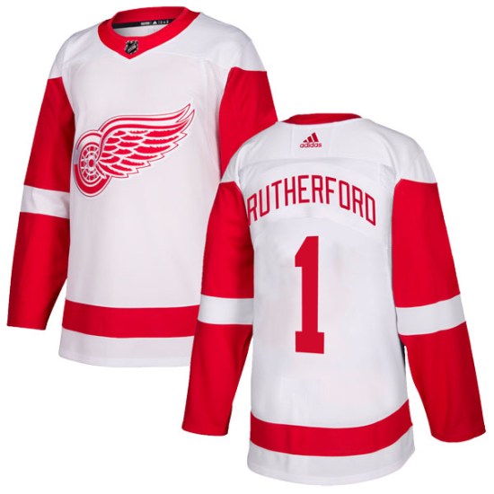 Jim Rutherford Detroit Red Wings Authentic Adidas Jersey - White