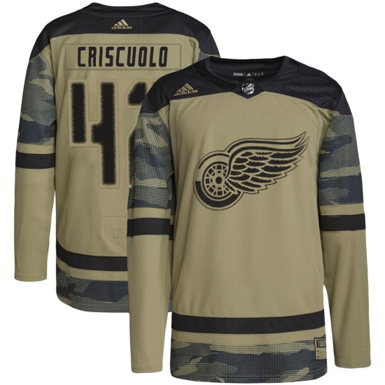 Kyle Criscuolo Detroit Red Wings Authentic Military Appreciation Practice Adidas Jersey - Camo